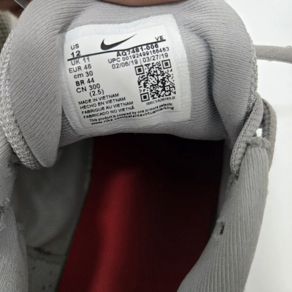 Nike Downshifter 9 AQ7481-006 Men's Size 12 Gray Red Running Shoes Sneakers